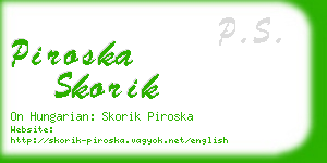 piroska skorik business card